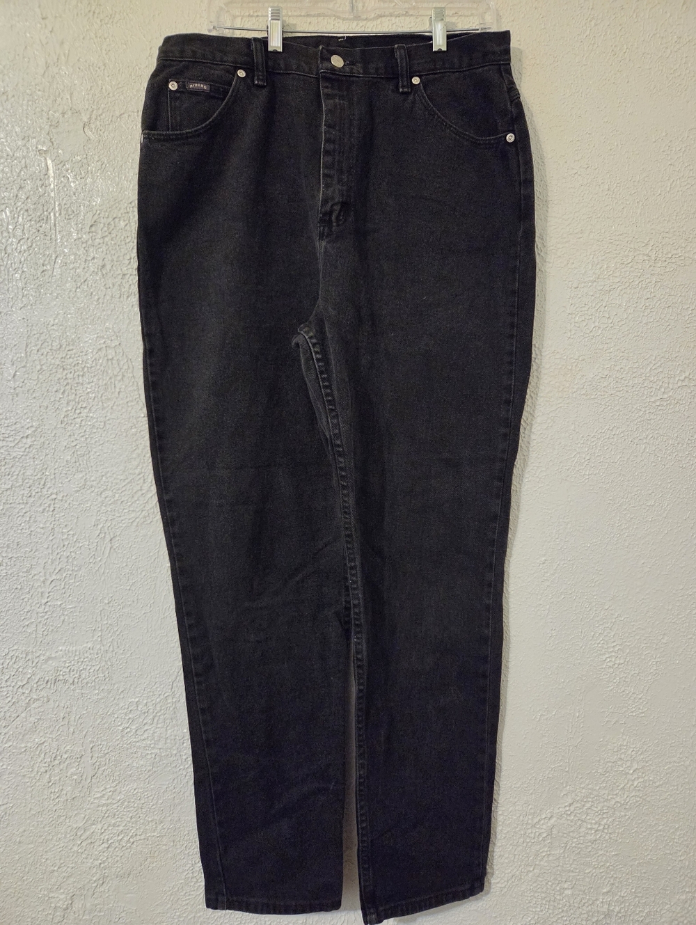 Slim Straight Black Mom Jeans